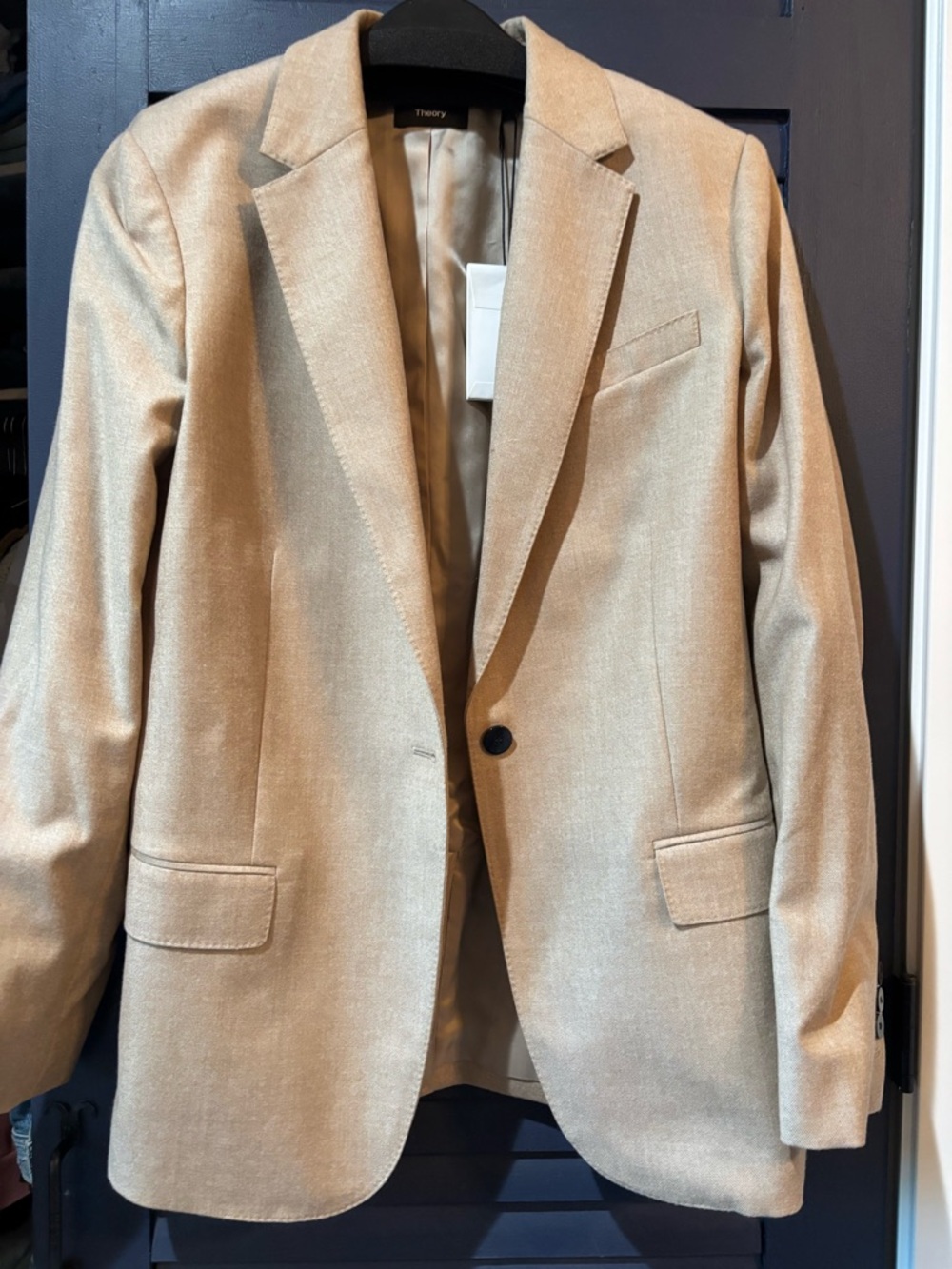Theory Women’s Beige Single-Button Blazer